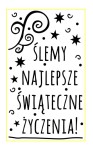 Stempel świąteczny ŚLEMY ŻYCZENIA