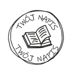 Stempel personalizowany z Twoim napisem "książka" 