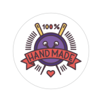 Naklejki 'handmade' guzik 4 cm
