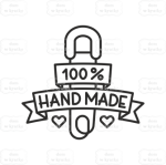 Stempel "100% handmade" agrafka