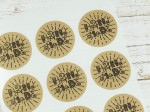 Naklejki eko KRAFT 4 cm handmade rysunkowy napis