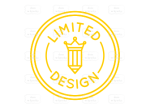Naklejki 'style handmade' limited design 4 cm