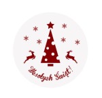 Naklejki świąteczne CZERWONA CHOINKA