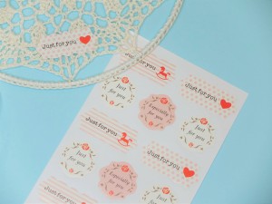 Słodkie naklejki 'Just for You' z konikiem